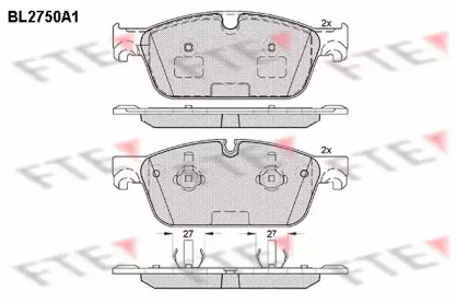 Комплект тормозных колодок FTE BL2750A1