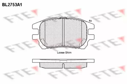 Комплект тормозных колодок FTE BL2753A1