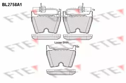 Комплект тормозных колодок FTE BL2758A1