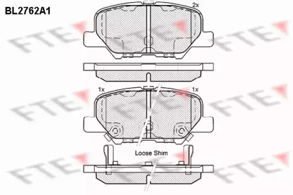 Комплект тормозных колодок FTE BL2762A1