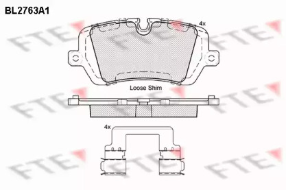 Комплект тормозных колодок FTE BL2763A1