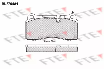 Комплект тормозных колодок FTE BL2764A1