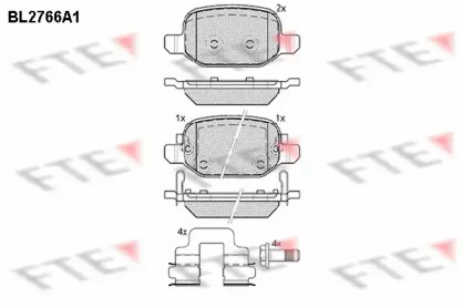 Комплект тормозных колодок FTE BL2766A1