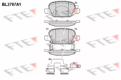 Комплект тормозных колодок FTE BL2767A1