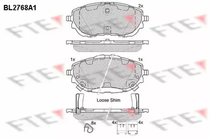 Комплект тормозных колодок FTE BL2768A1