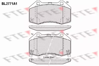 Комплект тормозных колодок FTE BL2771A1