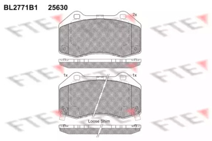 Комплект тормозных колодок FTE BL2771B1