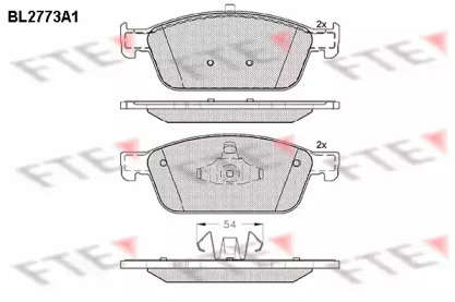 Комплект тормозных колодок FTE BL2773A1