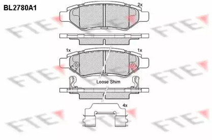 Комплект тормозных колодок FTE BL2780A1