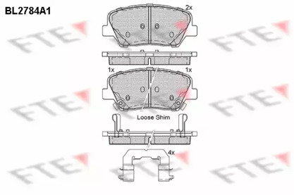 Комплект тормозных колодок FTE BL2784A1