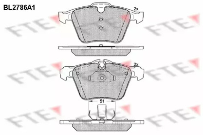 Комплект тормозных колодок FTE BL2786A1