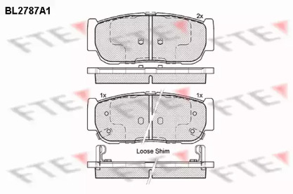 Комплект тормозных колодок FTE BL2787A1