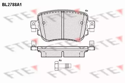 Комплект тормозных колодок FTE BL2788A1