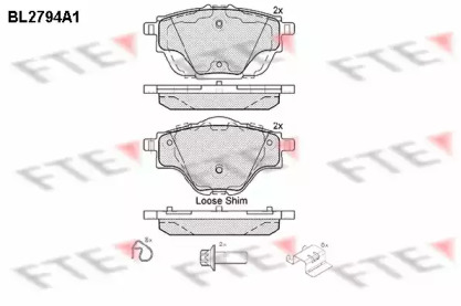 Комплект тормозных колодок FTE BL2794A1