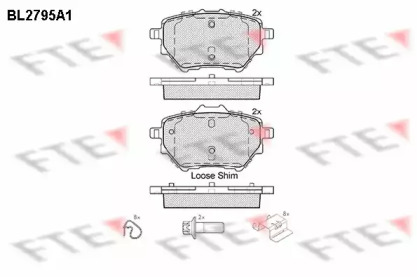 Комплект тормозных колодок FTE BL2795A1