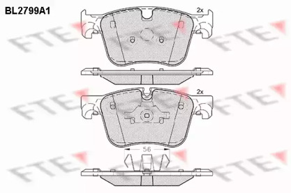 Комплект тормозных колодок FTE BL2799A1