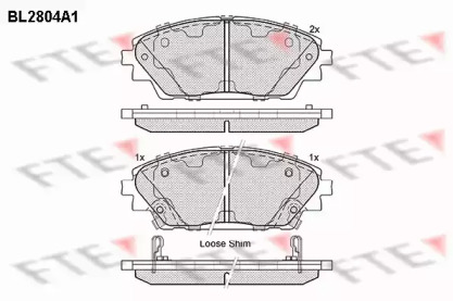 Комплект тормозных колодок FTE BL2804A1