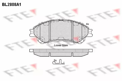 Комплект тормозных колодок FTE BL2808A1