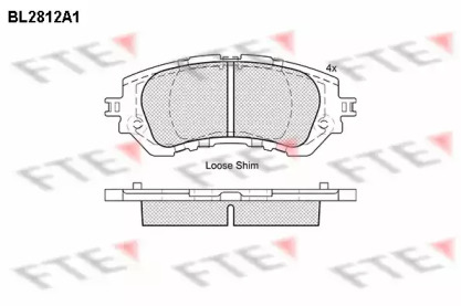 Комплект тормозных колодок FTE BL2812A1