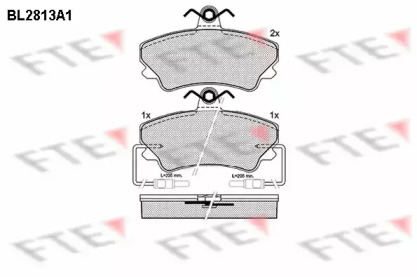 Комплект тормозных колодок FTE BL2813A1