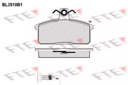 Комплект тормозных колодок FTE BL2818B1