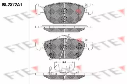 Комплект тормозных колодок FTE BL2822A1