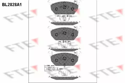 Комплект тормозных колодок FTE BL2828A1