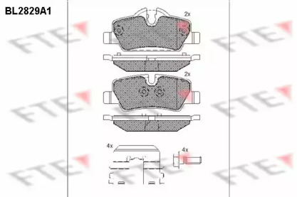 Комплект тормозных колодок FTE BL2829A1