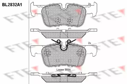 Комплект тормозных колодок FTE BL2832A1