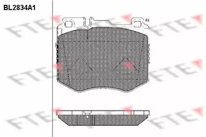 Комплект тормозных колодок FTE BL2834A1