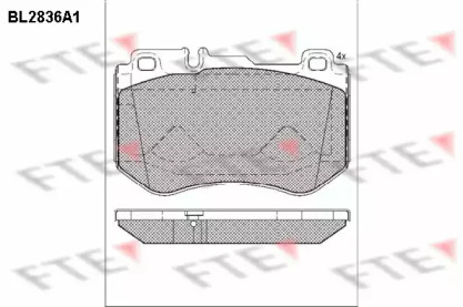 Комплект тормозных колодок FTE BL2836A1