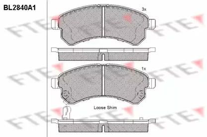 Комплект тормозных колодок FTE BL2840A1