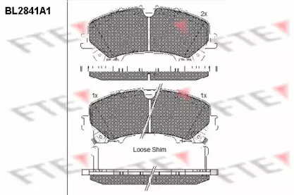 Комплект тормозных колодок FTE BL2841A1