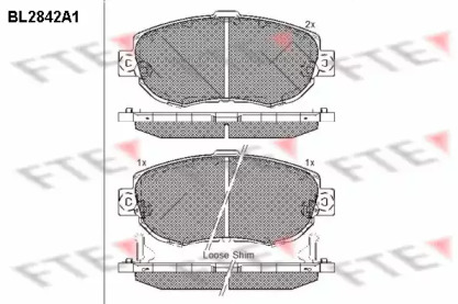 Комплект тормозных колодок FTE BL2842A1