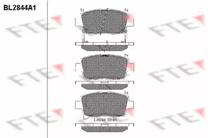 Комплект тормозных колодок FTE BL2844A1