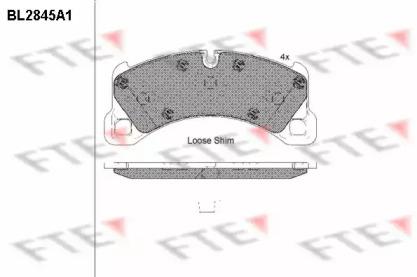 Комплект тормозных колодок FTE BL2845A1