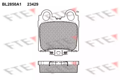 Комплект тормозных колодок FTE BL2850A1