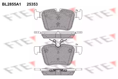 Комплект тормозных колодок FTE BL2855A1