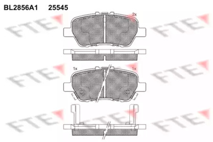 Комплект тормозных колодок FTE BL2856A1