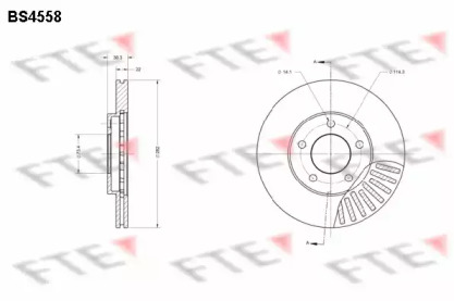 Тормозной диск FTE BS4558