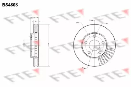 Тормозной диск FTE BS4808