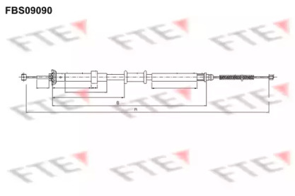 Трос, стояночная тормозная система FTE FBS09090