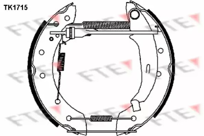 Комлект тормозных накладок FTE TK1715