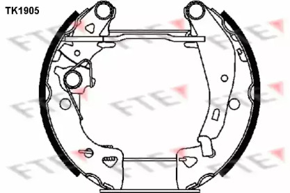 Комлект тормозных накладок FTE TK1905