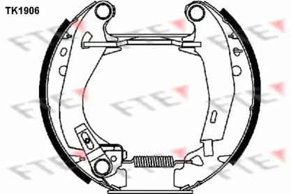 Комлект тормозных накладок FTE TK1906