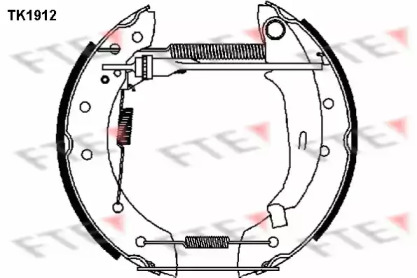 Комлект тормозных накладок FTE TK1912