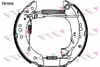 Комлект тормозных накладок FTE TK1935