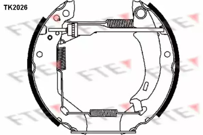 Комлект тормозных накладок FTE TK2026