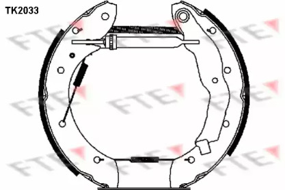 Комлект тормозных накладок FTE TK2033