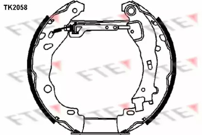 Комлект тормозных накладок FTE TK2058